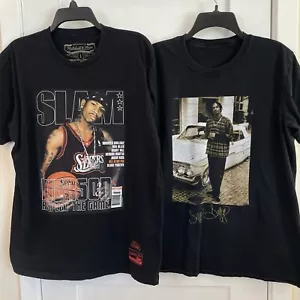 BOGO Tshirts Iverson Sixers Mitchell Ness Slam Snoop Dogg Retro Photo Autograph - Picture 1 of 11