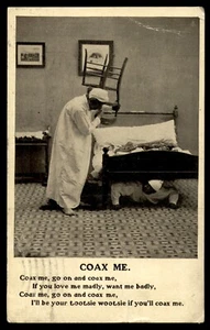 Vintage Postcard 1907 - Coax Me If You Love Me Humor PM 1907 Ohio - Picture 1 of 2