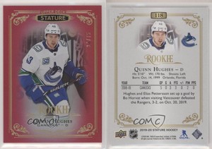 2019-20 Upper Deck Stature Rookies Red /75 Quinn Hughes #118 Rookie RC