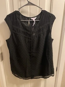 Neu mit Etikett Candies L Bluse schwarz Large Top Lg gefüttert Shirt hübsch - Bild 1 von 9