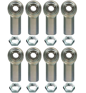 4 LH & 4 RH Female 5/16- 24Thread with a 5/16 Bore, Rod End Heim Joints Jam Nuts - Picture 1 of 5