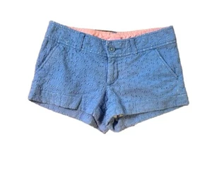 Lilly Pulitzer Damen Walsh Shorts blau Ösen 100 % Baumwolle Freizeit Größe 0 - Bild 1 von 9