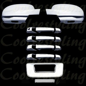 FOR 07~10 11 12 13 Silverado Sierra Pickup Chrome Mirror+4 Handle+Tailgate Cover - Picture 1 of 3