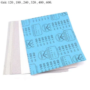 Dry Sandpaper 9'' x 11'' Sanding Paper Sheets 120 - 600 Grit Assorted Wood Auto - Picture 1 of 5