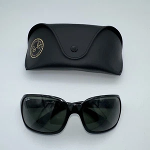 Occhiali da sole Ray Ban Italy RB 4068 601 3N montatura nera lenti verdi con custodia - Foto 1 di 14