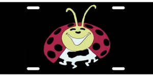 VINTAGE VW BEETLE LOGO License Plate, Aluminum Auto Tag! LADY BUG - Picture 1 of 1