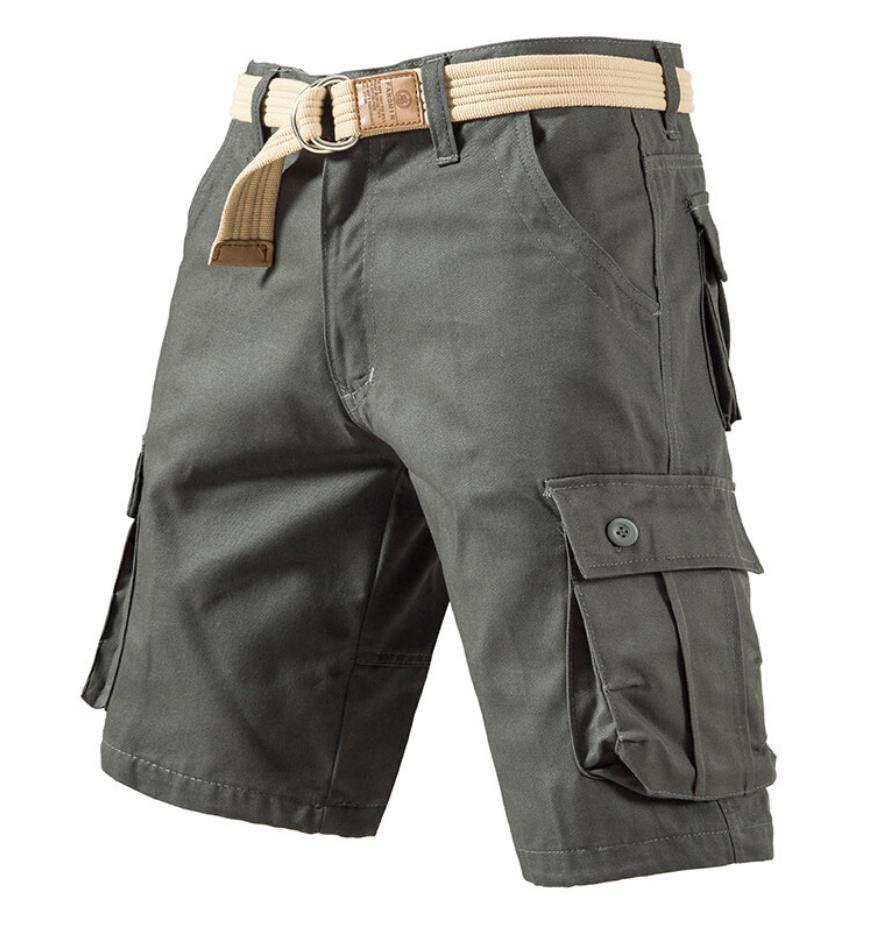 Chino Corto Estivo Cotone Pantaloncini Cargo Chino Uomo Estate - 100% Cotone, Multi Tasche, Vestibilità Regular Pantaloncini Taglie 32-42 - Foto 6