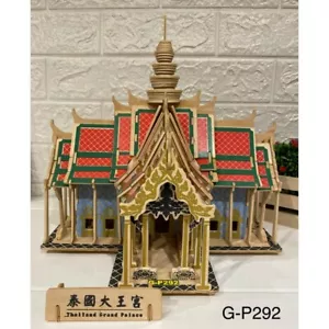 Kit costruzione fai da te in legno 3D puzzle Thailandia Grand Palace decorazione casa giocattolo regalo - Foto 1 di 3