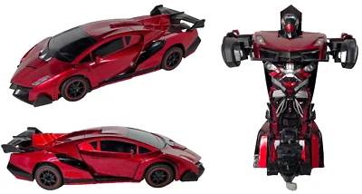 Car TRANSFORMS to Robot 🤖 32cm Friction Battery Operated Plastic Car - Stinger - Image 1 of 4