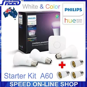 Philips Hue White & Color Ambiance - Starter Kit A60 - E27 (+B22 Adapters) - Picture 1 of 13