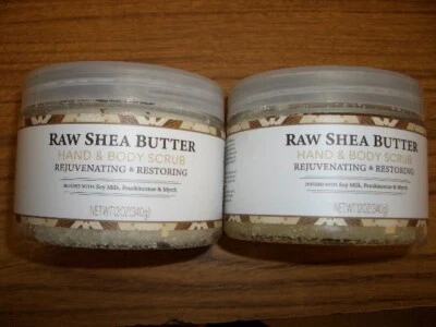 2 Jars Nubian Heritage Hand  & Body Scrub Raw Shea Butter 12 oz each - Image 1 of 4
