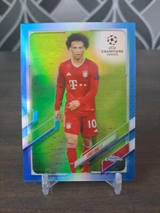 2020-21 Topps Chrome 62 Leroy Sane BLUE REFRACTOR /150 Bayern Munich Germany - Picture 1 of 2