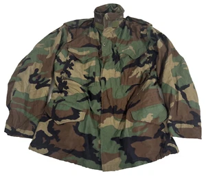 USGI M65 Cold Weather Field Jacket Coat & Liner Woodland Camo Small Regular - Picture 1 of 7