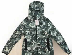 Nike Tech Fleece Youth Full Zip Jacket Kids Green Camo FN9118-361 Boys XL New - Picture 1 of 8
