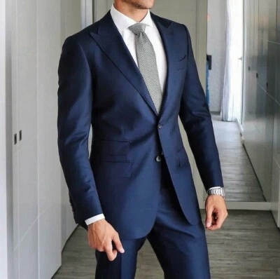 Men Suit Jacket Slim Fit 44r 40r 42r 50 44 46 48 50 52 56 Wedding Formal Wear - Image 1 of 4