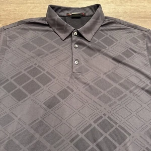 Tiger Woods Collection Polo Shirt Mens Large Gray Golf Vent Stretch Performance - Picture 1 of 9