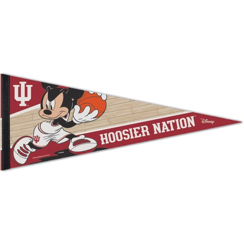 WinCraft Indiana Hoosiers 12'' x 30'' Disney Mickey Mouse Premium Pennant Cover