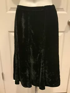 Dolce & Gabbana Black Crushed Velvet A-Line Skirt, Size 42 (IT) - Picture 1 of 7
