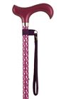 Charles Buyers Engraved Adjustable Derby Walking Stick Dress Cane - Purple