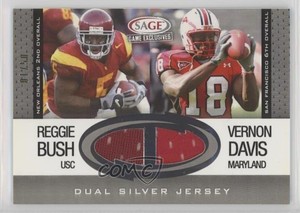 2006 Game Exclusives Dual Jerseys Silver /50 Reggie Bush Vernon Davis Rookie RC
