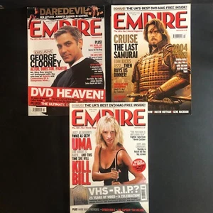 3 x Empire 2003/2004 Clooney Cruise Uma Magazines  Movie Film Reviews Bundle - Picture 1 of 13