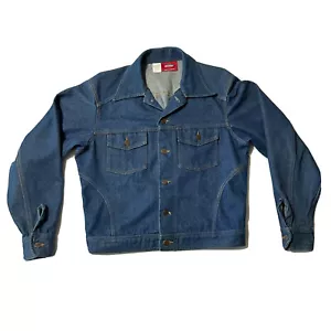 Vintage Dickie's Blue Denim Jean Jacket 42L Fast Shipping - Picture 1 of 5