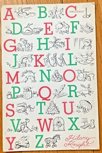 '50s Original Signed Hilary Knight CHRISTMAS CARD eloise print book alphabet vtg - Imagen 1 de 5