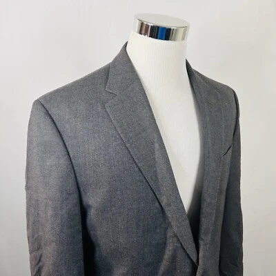 Abrigo Deportivo Chaps 44L 100% Lana Gris Dos Botones Forrado Ventilado Foto 1 de 4