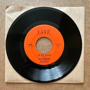 Bill Compton Iron Man 45rpm Birmingham, Alabama Vulcan Statue Country 45rpm - Picture 1 of 2