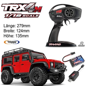 Traxxas TRX-4M Land Rover Defender 4x4 Red Rtr Incl. Battery/Charger 1/18 - Picture 1 of 6
