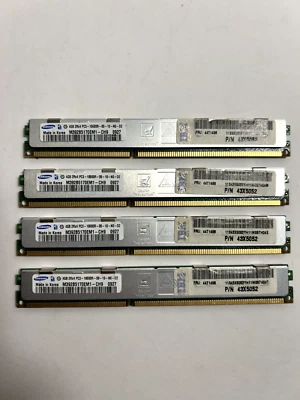 Samsung 16GB Kit (4x4GB) 2Rx4 PC3-10600R Server RAM Low Profile M392B5170EM1-CH9 - Image 1 of 4