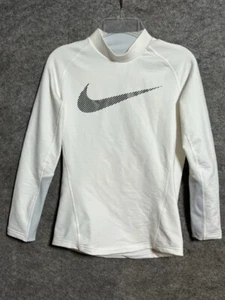 Nike Top Kids M Running Dri Fit Stretch Raglan Sleeve Athletic Pullover White - Picture 1 of 5