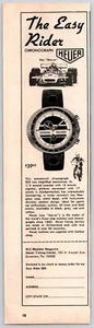 Heuer Uhr Easy Rider Anzeige Vintage Reklame 1972 Print Ad Paper - Bild 1 von 1