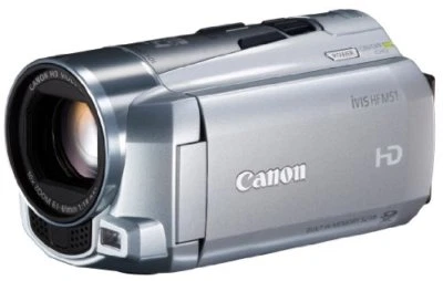 Canon Digital Video Camera iVIS HF M51 Silver 10X Zoom IVISHFM51SL - Image 1 of 4