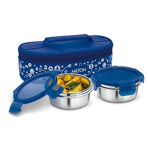 Milton Lunch Stainless Steel Lunch Box, 2 Containers - Picture 1 of 16