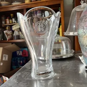 President's Cup Trophäe 2013. Schwere 10,5" Sterling geschliffene Glasvase, Original Etikett - Bild 1 von 6