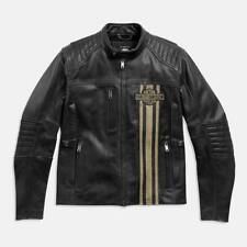 Men's Genuine Leather Black Biker Vest Jacket Moto Cafe Racer