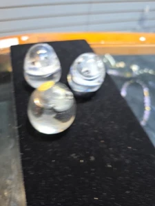 3 HADELAND Vintage Norsk Crystal Penguins Figurine 2.5" As IS 2 Broken Tails - Picture 1 of 5