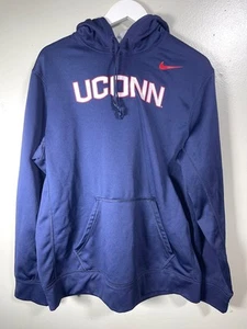 Sudadera con Capucha Pullover Uconn Nike Azul Oscuro Mujer Grande - Ajuste Térmico - Imagen 1 de 7
