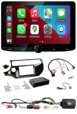 Kenwood Lenkrad USB DAB Bluetooth Autoradio für Kia Rio UB ab 03/2015 piano schw - Bild 1 von 4