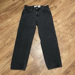 Levis 550 Relaxed Fit Straight Leg Black Denim Jeans Mens Size 36X29 Vintage - Picture 1 of 11