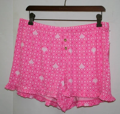 Lilly Pulitzer Augustina PJ Short Pink Fluttering Hearts #017335 Size L NEW - Image 1 of 4