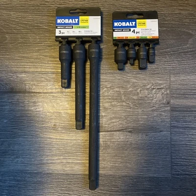 Kobalt 3pc. 1/2" Drive Impact Extension Set (#0856848) & 4pc. Drive Adapter Set  - Image 1 of 3