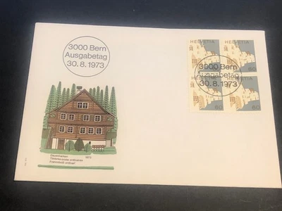 1973 SWITZERLAND Stamp Bern Ausgabetag cover CTO - Image 1 of 3