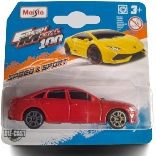 Maisto 2019 Audi A6 rossa scala 1:64 auto pressofusa da 3 pollici - Immagine 1 di 1