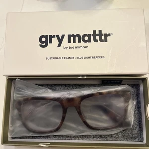 Gry Mattr DESIGNER READERS Tortoise Frame SOCIABLE Blue Light Blocking +2.50 - Picture 1 of 13