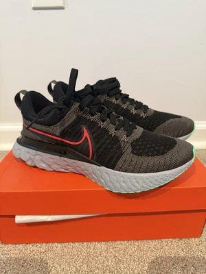 NIB - Men Nike React Infinity Run Flyknit 2 - Ridger Rock/Chile Red-Black  SZ9 - Image 1 of 4