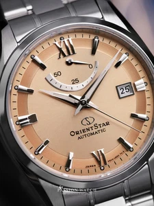 Orient Star RE-AU0108G00B Herrenuhr mit Kupfer-Zifferblatt, Edelstahlarmband, Ar - Bild 1 von 9