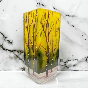 Daum Nancy quadratische Vase Art Deco Glas Emile Galle inspiriert 8,5 x... - Bild 1 von 6