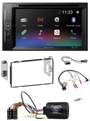 Pioneer Bluetooth Lenkrad USB 2DIN DAB DVD Autoradio für Nissan Qashqai J10 07-1 - Bild 1 von 4